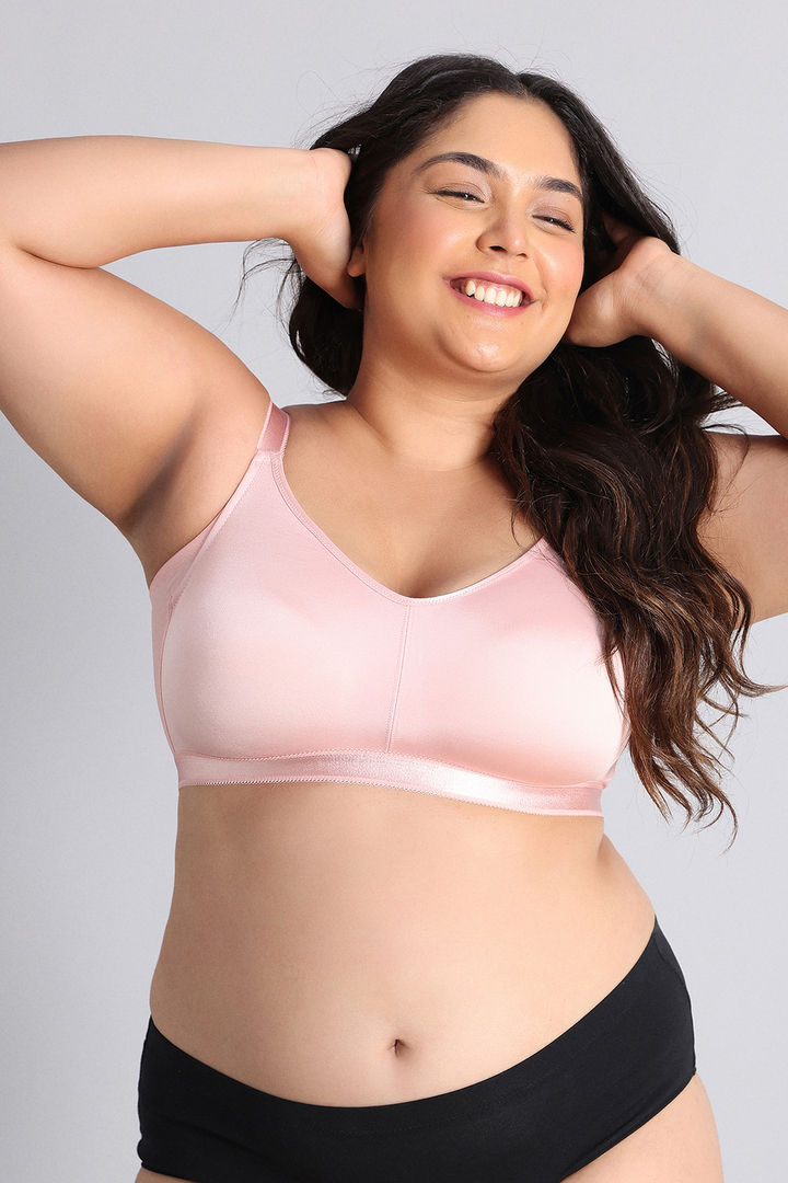 Zivame True Curv Single Layered Non Wired Full Coverage 360 Minimiser Bra - Silver Pink — image 2